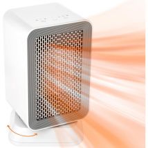Mini Chauffage Soufflant, Radiateur Soufflant Céramique 1000W, élément Chauffant en Céramique ptc, Fonction de Chauffage Rapide en 3 Secondes,