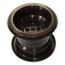 Airroxy - Mini Circle Collar Air Vent Grille Door Ventilation Cover Brown Color 4pcs