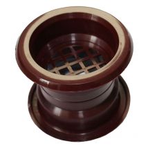 Airroxy - Mini Circle Collar Air Vent Grille Door Ventilation Cover Mahogany Color 4pcs