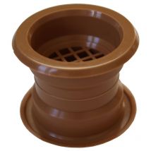 Airroxy - Mini Circle Collar Air Vent Grille Door Ventilation Cover Oak Color 4pcs