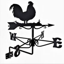 Oakley - Mini Cockerel Weathervane - Steel - L38 x W38 x H47.5 cm - Black