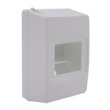 Mini coffret électrique modulaire 4 modules 150x95x65mm - avec rail DIN, montage en surface