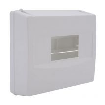 Em Distribution - Mini coffret électrique modulaire 8 modules 160x185x65mm - avec rail din, montage en surface