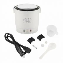 Linghhang - Mini cuiseur à riz, cuiseur à vapeur électrique 12V 100W 1L, Cuiseur à vapeur de voyage portable Petit, tout-en-1 Multi Cooker Pot