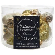 Mini décorations en verre à suspendre. Lot de 12