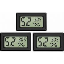 Erhope - Mini Digital lcd Thermomètre Hygromètre (3 pcs - a) Température Humidité -5070°C 10%99% rh Thermomètre Portable Thermo Hygromètre Indicateur