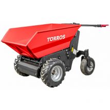 Mini dumper électrique 220l 500kg 4 roues benne basculante motorisée avec batterie 48V / 20Ah Torros MED501H