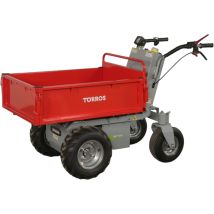 Torros – Brouette Motorisée Électrique 500kg – Bac Basculant 211l – Autonomie 8h – Moteur 1000w – Vitesse 5km/h – Mep502