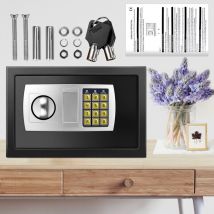 Dayplus - Mini Elektronischer Safe Tresor Möbeltresor Geldschrank Digital & Schlüssel 8.5l