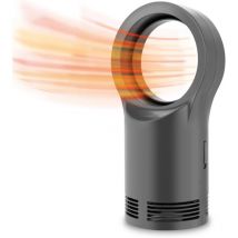 Sunxury - Mini Ceramic Energy Saving Fan Heater with 3s Fast Heating, Tip-Over and Overheat Protection, for Bathroom, Office, Living Room (Black)