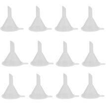 Mini entonnoir 12PCS Mini entonnoirs à parfum Entonnoirs en plastique transparent pour mélange d'huiles essentielles de parfum et d'art de sable et