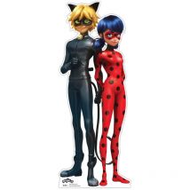 Star Cutouts - Figurine en carton – Miraculous - Ladybug et Chat Noir - Haut 95 cm