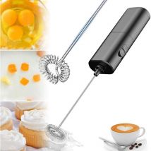 Jusch - Mini Fouet Mélangeur Électrique, Milk Frother, Mélangeur, Mini Foamer, Mini Fouet à Café