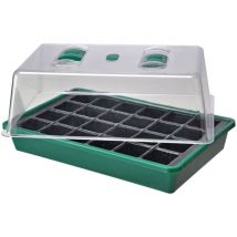 Haushalt - Mini Gewächshaus - 38 x 24 cm - Anzuchtschale mit Einsatz und Deckel