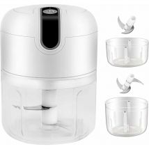 Ersandy - Mini Hachoir Électrique, 250ML&100ML Hachoir à Viande Électrique sans Fil, Mixeur Portable Cuisine Hachoir à Électrique avec Lame de