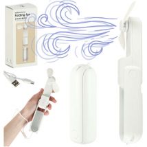 Mini-Handventilator faltbar USB – 2-in-1 mit Powerbank – 1200 mAh – 7-8 Stunden Betriebsdauer – kompakt und leise – ideal für Reisen