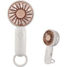 Mini-Handventilator, leistungsstarker Tischventilator mit Schlaufe, kleiner tragbarer wiederaufladbarer USB-Ventilator mit 3 Geschwindigkeiten für