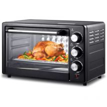 Neche - Mini horno eléctrico de 21 l, 1000 w, 10-250 °c, temporizador de 0 a 60 min, para pizzas, hornear, asar, descongelar y recalentar, color