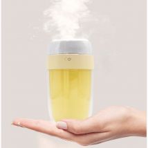 Mediawave Store - Mini humidificador 80x80x152mm Carga usb y led colores profusion humidificador Color: Amarillo