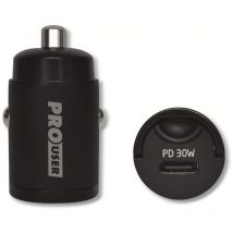 Usb Ladegerät 30 w 1x usb-c usb pd Schwarz kfz - Prouser