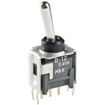 B19AP B19AP Kippschalter 28 v/dc 0.1 a 1 x Ein/Aus/(Ein) rastend/0/tastend 1 St. - Nkk Switches