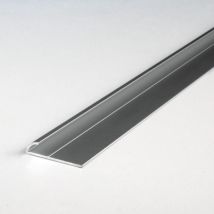 Mini-Klemmprofil / Einschubprofil 'Westerose' für Designböden, 4 mm Einfasshöhe, Aluminium eloxiert, ungebohrt-silber-1000