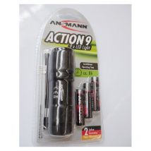 Mini lampe torche led cob 175lm noir à piles 3xAAA (incluses) portée 30m autonomie 8h 9leds IP54 ACTION9