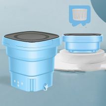 Mini lave-linge, Machine à laver mobile pour le camping, Machine à laver de voyage, Lave linge pour étudiant,bleu