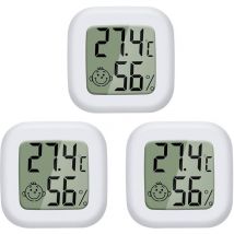 Eaudacè - Mini lcd Thermomètre Hygromètre Interieur Numérique Température Humidité de Haute Précision Portable -50 °C 70 °C 10% 99% rh pour Salon