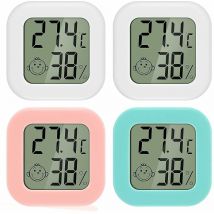 Heguyey - Mini lcd ThermomèTre HygromèTre Interieur NuméRique 4 pièces Thermo HygromèTre Indicateur du Niveau de Confortde Haute PréCision Portable