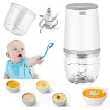 KZQ - Mini licuadoras para bebés, mini procesador de alimentos, licuadora para bebés de 300 ml, mini picadora eléctrica, mini procesador de alimentos