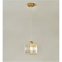 Minkurow - Mini Lustre En Cristal Chrome Pendentif Encastré Plafonnier Moderne Pendentif Salle à Manger Chambre Cuisine Île Placard Couloir, E27,