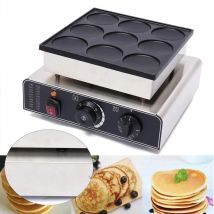 Gojoy - Mini machine à crêpes hollandaise, gaufrier électrique antiadhésif, gaufrier électrique commercial 900 w, pour la cuisson de crêpes, muffins