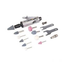 Mini meuleuse pneumatique avec meules et accessoires