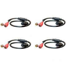 Housecurity - mini microfono externo para camara de videovigilancia dvr audio monitor 4 piezas