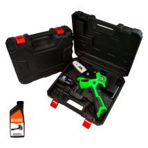 Akita - Mini Motosierra de Batería 16V + Batería + Cargador + Aceite