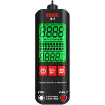 BSIDE A1 Mini multimètre LCD testeur numérique détecteur de tension 2000 points DC/AC tension fréquence résistance NCV continuité fil en direct
