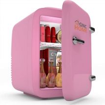 Gnc Home - mini nevera 4L rosa para maquillaje skincare y coche enfriamiento y calentamiento nevera pequena de 4L con funcion de enfriamiento y