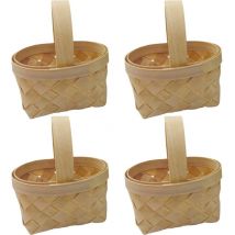 Mini panier 4 pièces petits paniers en bois paniers à bonbons paniers de rangement de bonbons Mini paniers