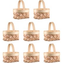 Mini panier 8 pièces Mini paniers Petits paniers de bonbons tissés pour les fêtes Paniers-cadeaux de bonbons de mariage