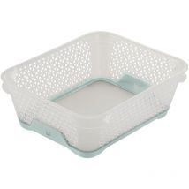 Mini-panier, antidérapant, DIN A6, 20 x 16 x 7 cm, Jonas, transparent/bleu