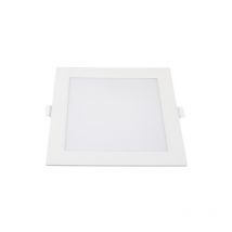Optonica - Mini panneau led carré mince - 24W - 2700K - 300x300 mm - Blanc