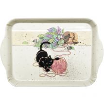 Mini plateau vide poche rectangulaire chaton et pelote