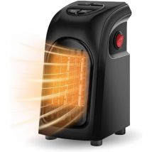 Ugreat - Mini-Plug-in-Heizlüfter, kleiner Keramik-Thermostat mit 2 Heizgeschwindigkeiten, 12-Stunden-Timer, einstellbarer Temperatur, LED-Anzeige und