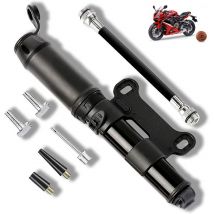 Longziming - Mini Pompe à Vélo [140 psi] Adaptée aux valves Presta et Schrader,Léger en Alliage d'Aluminium pour Vélo Pompe à Mains Portable pour