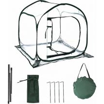 Langray - Mini Pop Up Greenhouse - Small Winter Tent for Plants - Flower Pot - Mini Greenhouse - Winter Protection for Plants (80 x 80 x 80 cm)