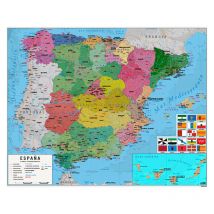 Mini poster mappa della Spagna