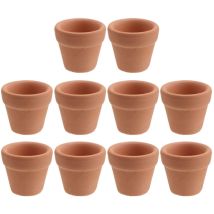 Mini pots de fleurs 10 pièces 3 x 3 cm Petit mini pot en terre cuite Argile céramique Poterie Pots de fleurs Cactus Pots de pépinière succulents