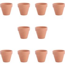 Mini pots de fleurs 10 pièces 5,5 x 5 cm Petit mini pot en terre cuite Argile céramique Poterie Pots de fleurs Cactus Succulentes Pépinière Pots