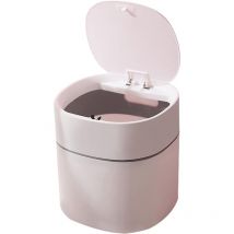 Mini poubelle de bureau avec couvercle (blanc) Fei Yu